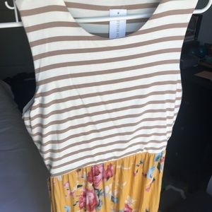 lux & co brooke 2fer knit maxi dress